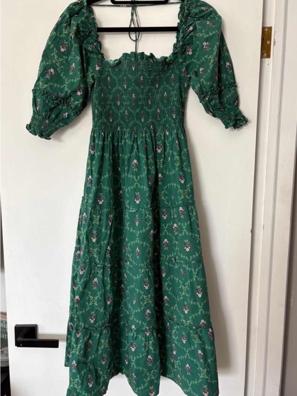 Hill House Ellie Nap Dress
Emerald Trellis, size small - Picture 2 of 8